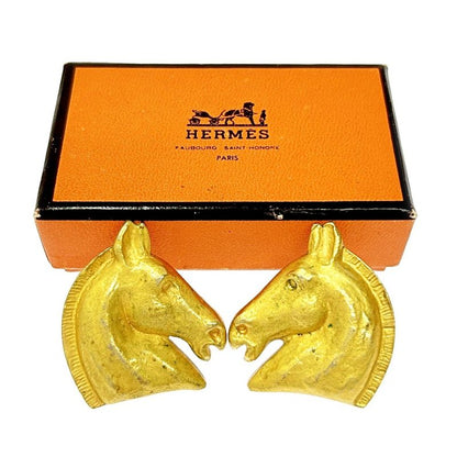 Hermes GP Bijouterie Fantaisie Horsehead Earrings with Box 307831 Earrings