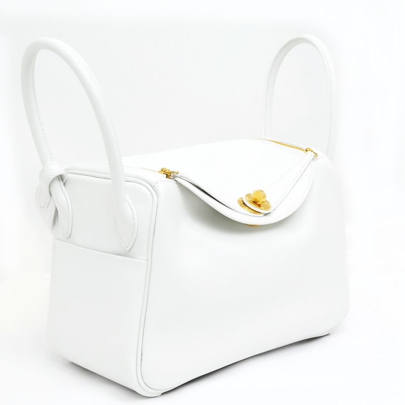 Hermes Lindy 26 New White Gold Hardware Eva Color W Engraved Shoulder
