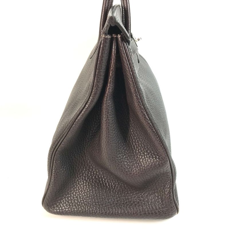 Hermes Handbag Birkin 40 Birkin 40 Togo Leather Chocolat Dark Brown