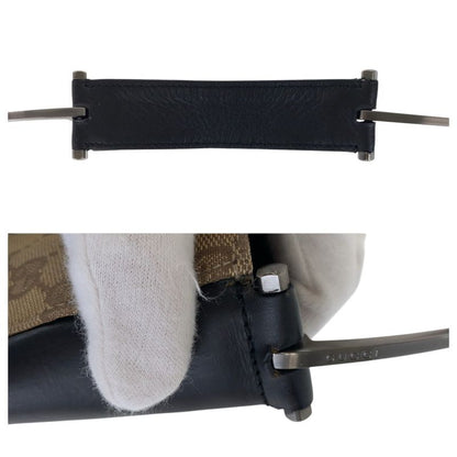 Gucci Brown Silver Hardware GG Canvas/leather 001 3181 Shoulder Bag Women 504849