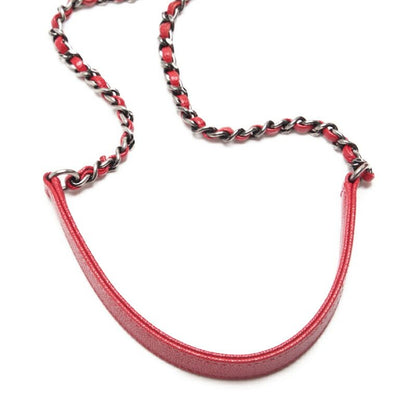 Chanel Matelasse Coco Handle 2WAY Handbag Caviar Skin Red With Silver Hardware