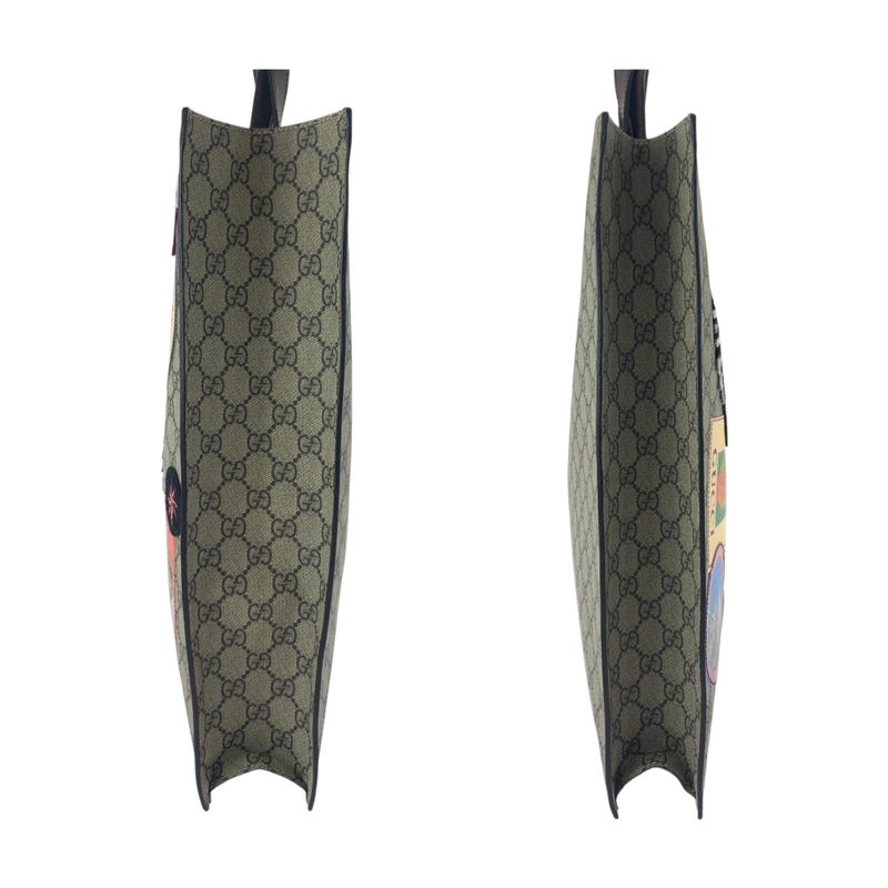 Gucci Embroidery Courier Applique Beige Multicolor GG Supreme Canvas 474084