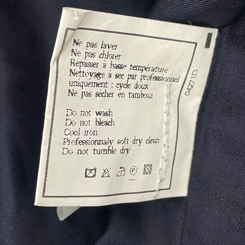 Chanel 96P Coco Button Setup Jacket Dress Wool Navy Size 40