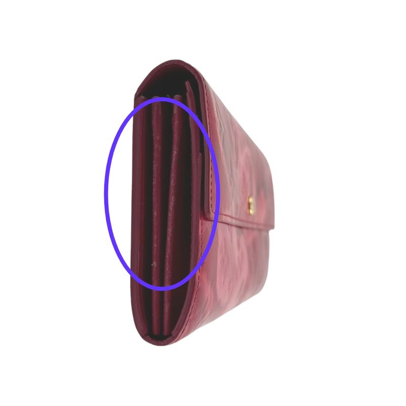 Louis Vuitton M90022 Monogram Vernis Long Wallet Portefeuille-sarah Long Wallet