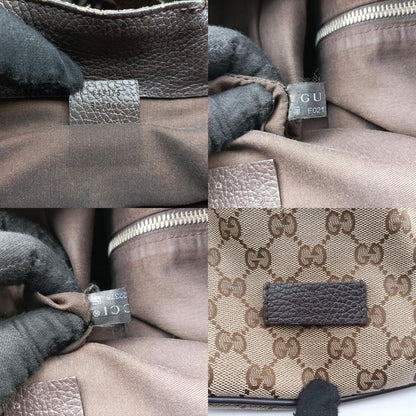 Guccigg Drawstring Ring Brown Canvas 449175 E021222378