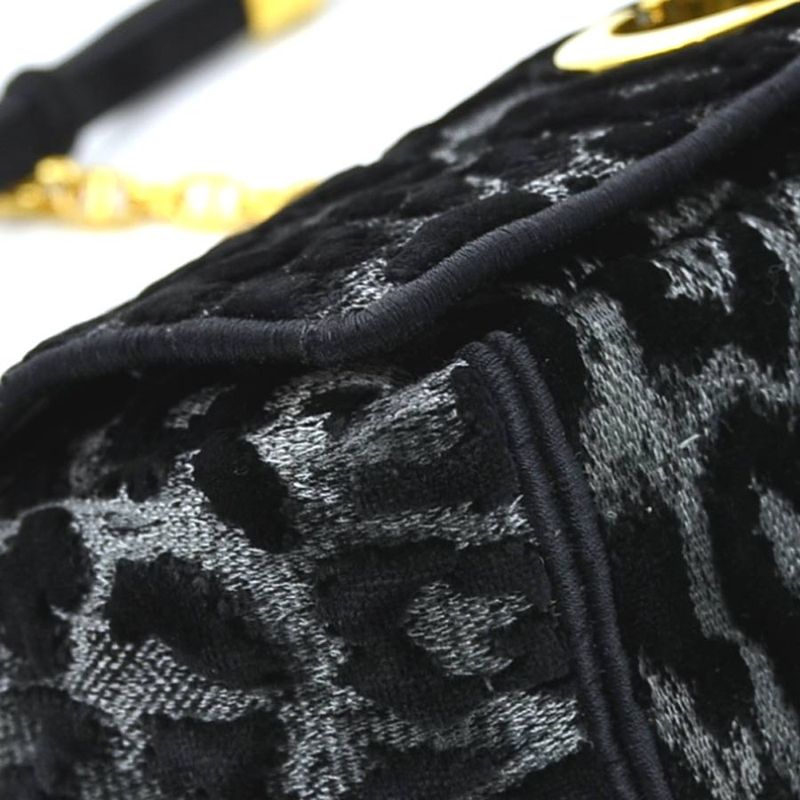 Christian DIOR Shoulder Bag Leopard Caro