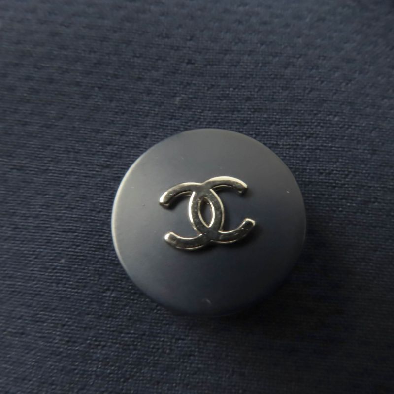 CHANEL Vintage 96P P06410v04616 100% Wool Coco Mark Button Jacket And Skirt