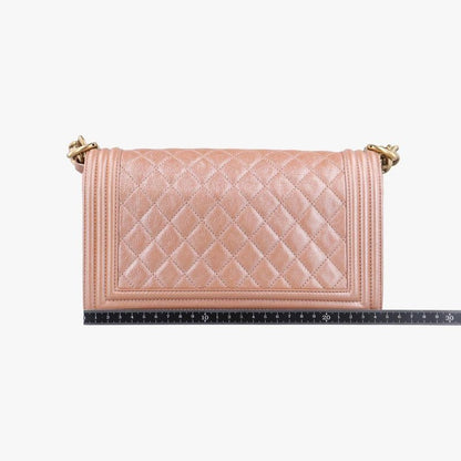 Chanel Boy Chanel Gold And Pink Lambskin A67086 20476822