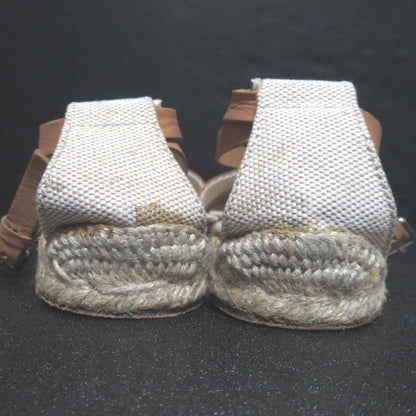 Good Hermes Ankle Strap Espadrille Flat Sandals Size 35 Equivalent to 22cm