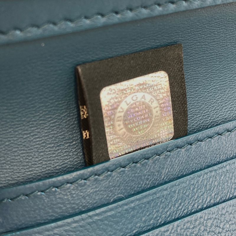 Bulgari Bvlgari Zippy Compact Wallet Infinitum Fold Wallet Leather Black Gold