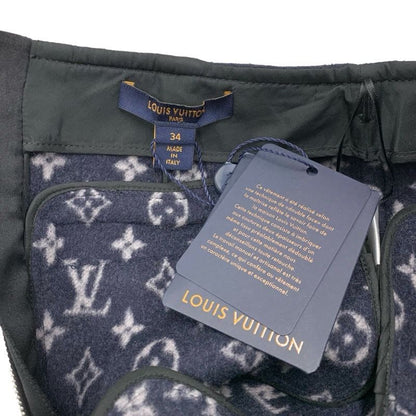 Louis Vuitton Monogram Skirt Navy Silver Zip