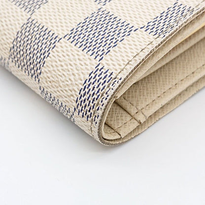 Louis Vuitton Damier Azure Portefeuille Viennois Foldable Wallet Clasp Gusset