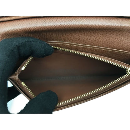 Louis Vuitton Long Wallet Damier Portefeuille Brother M66540 Brown