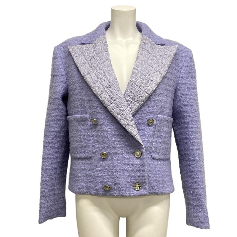 Chanel Jacket Size 36 S Women - P71766 Purple Wool