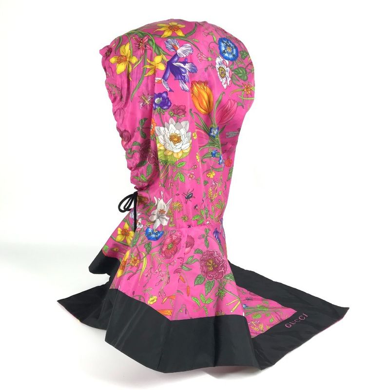 Gucci Poncho Flora Floral 555181 Nylon Pink
