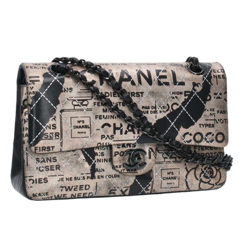 Chanel Newspaper Matelasse W Flap Shoulder Bag Men's