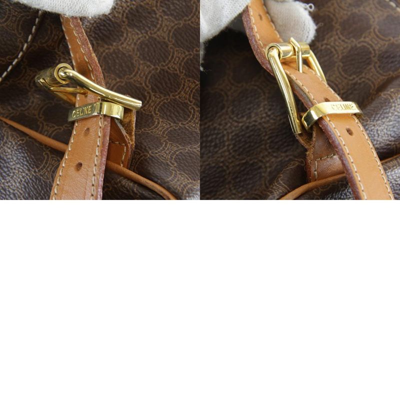 Celine Ce06-1 Backpack/daypack PVC Coated Canvas/leather Brown