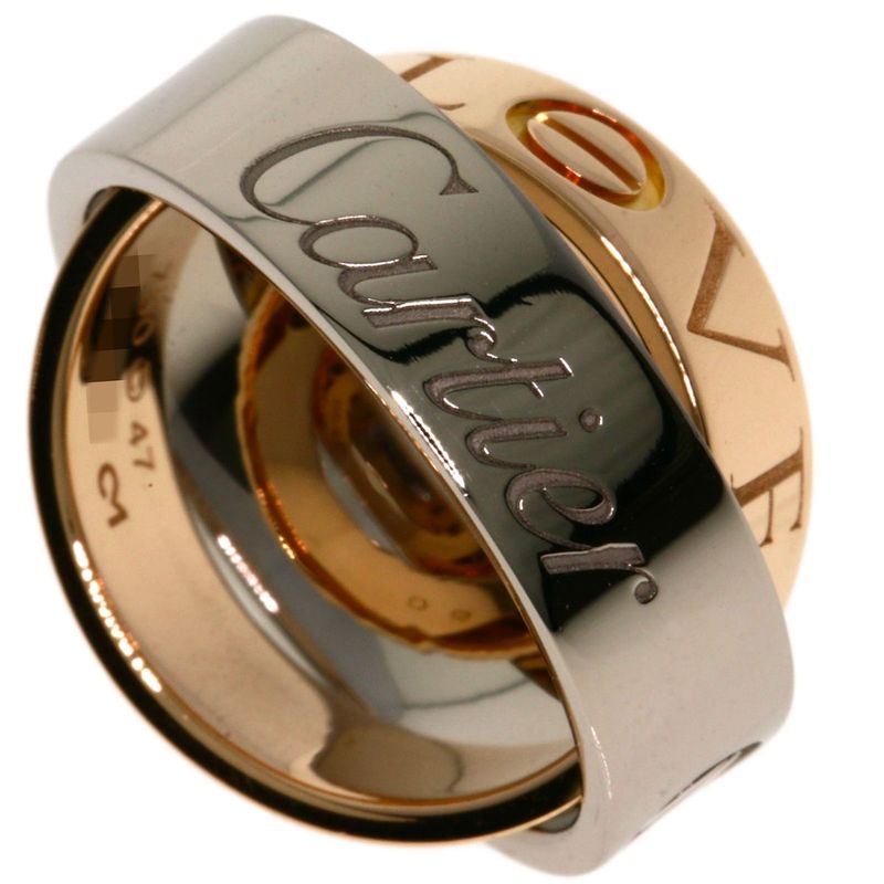 Cartier Sea Cles Set Love Ring #47 Ring / Ring 18K White Gold 18K Pink Gold