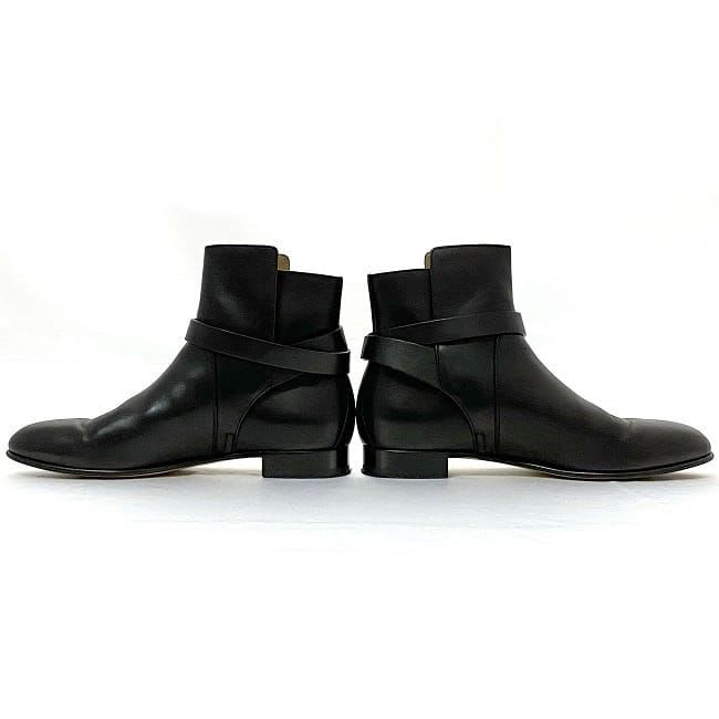 Hermes Short Boots Black Silver Hardware Kelly