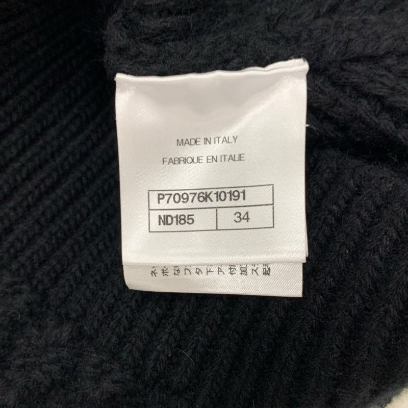 Chanel Tops Wool Black White Coco Mark Knit Sweater