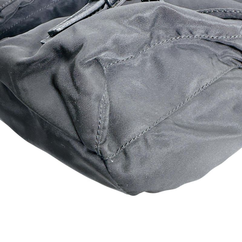 Prada Triangle Logo Backpack Daypack Prada Black