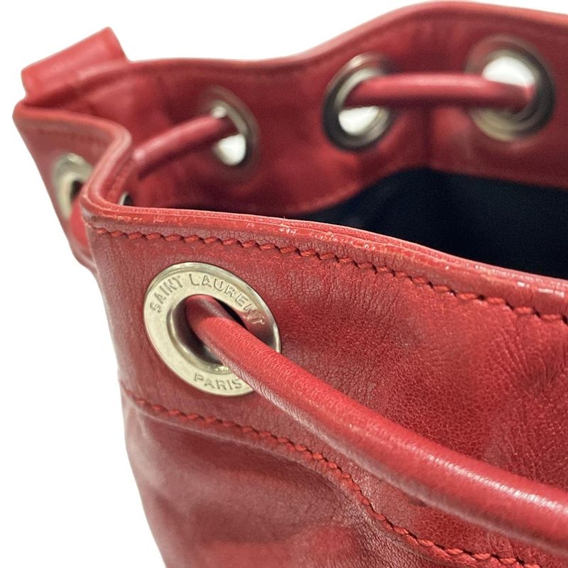 Saint Laurent Paris Shoulder Bag Rider Shoulder Bag 333479 Red Leather