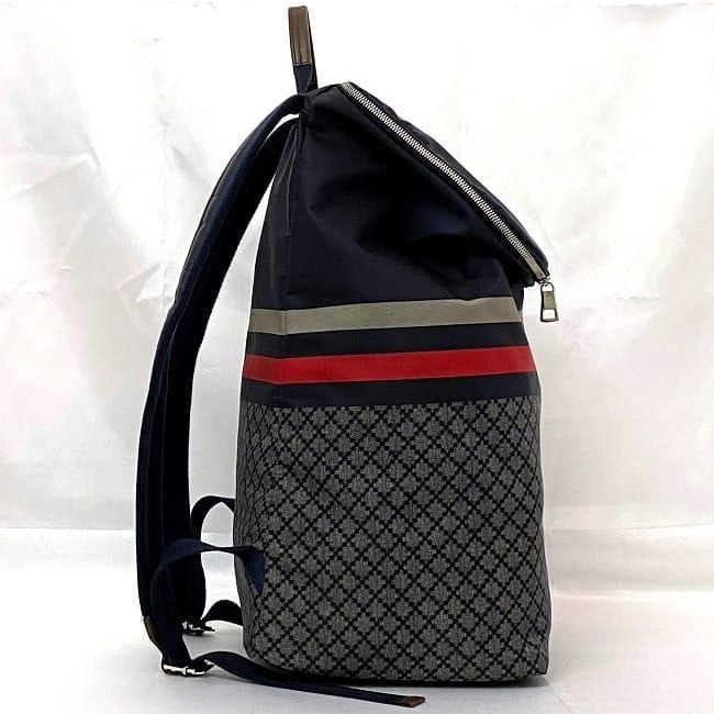 Gucci Backpack Navy Gray Diamante