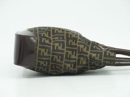 Authentic Fendi Zucca Tote Handbag Canvas Brown 16328 Zucca Bag Pre-owned