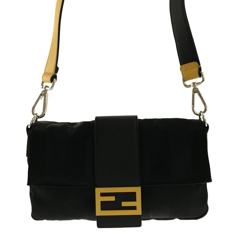 Fendi | 2021ss | Baguette 3way FF Flap Bag Baguette Shoulder Bag | Black Yellow
