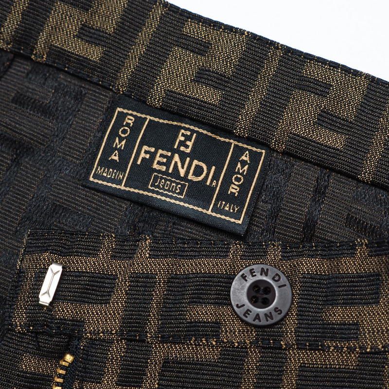 Fendi Skirt Size 38 Zucca Pattern FF Logo Total Mini Tight Made In Italy