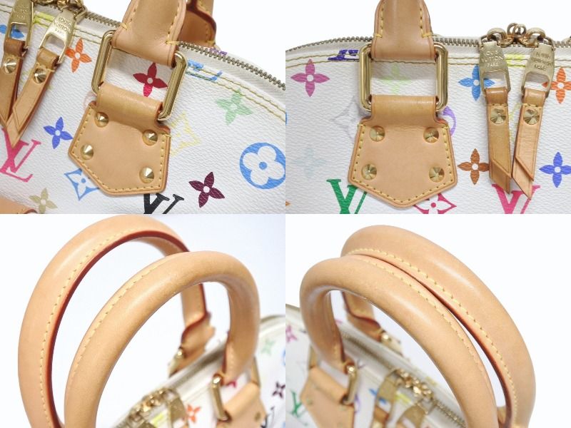 Louis Vuitton Takashi Murakami Alma GM Handbag Monogram Multicolor White — view 4
