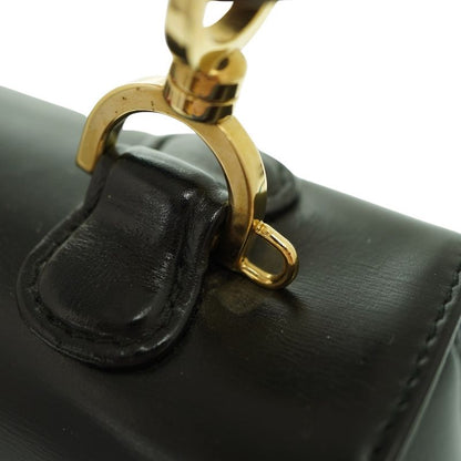 Gucci Bamboo Shoulder Hand Bag Leather Black With Black Shoulder Strap 1294gucci