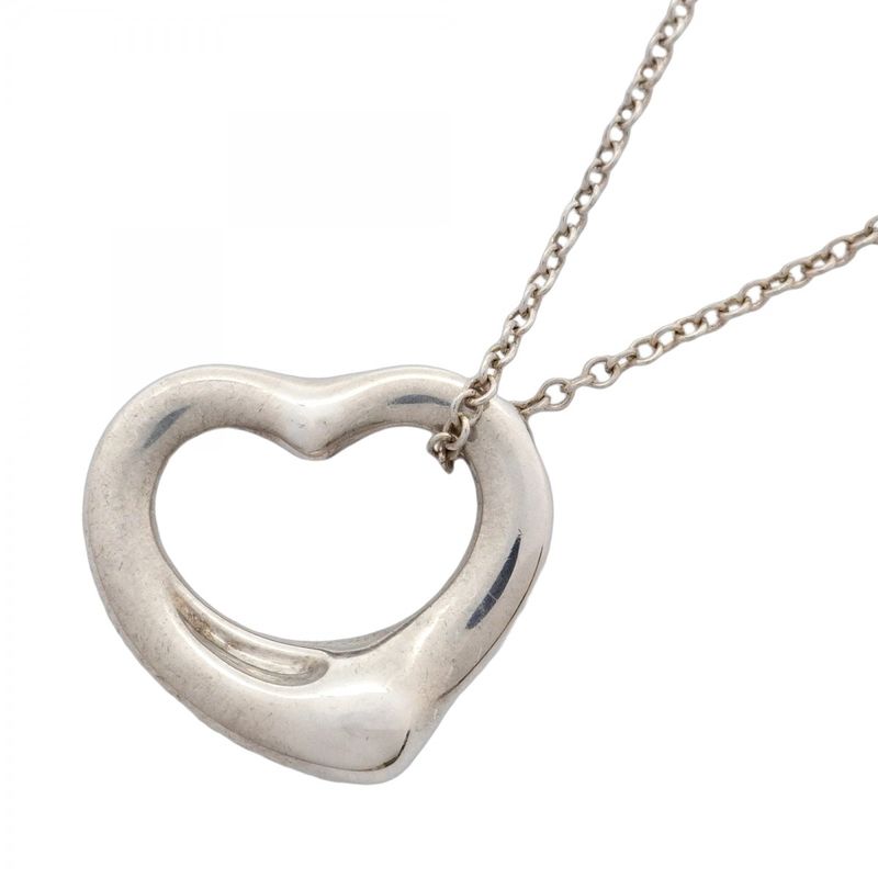 Tiffany & Co Necklace Open Heart Silver 925 Ladies