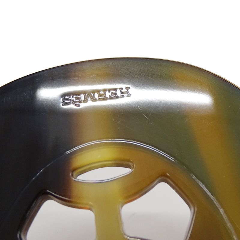 Hermes Necklace Lift GM Buffalo Horn Ladies Branded Pendant Buffalo Horn