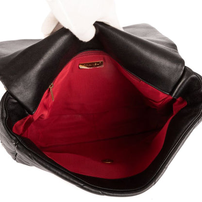 Chanel Classic 19 Flap Black Matelasse Calfskin A