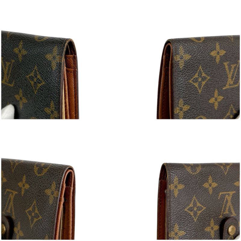 Louis Vuitton Portefeuille Viennois Fold Wallet With Clasp Monogram Leather