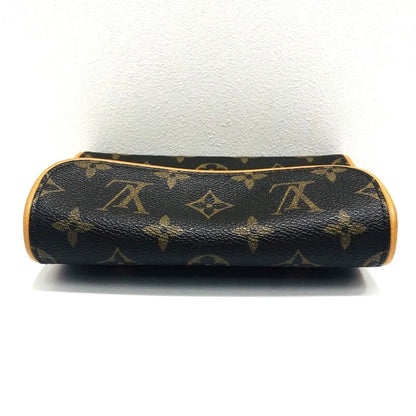 Louis Vuitton Pochette Florentine M51855 Monogram Waist Bag Brown Leather Women