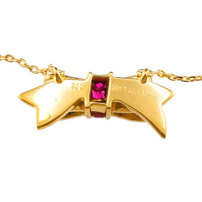 Tiffany & Co Tiffany & Co Ribbon Ruby Necklace 41cm (1614in) 18K YG Yellow Gold