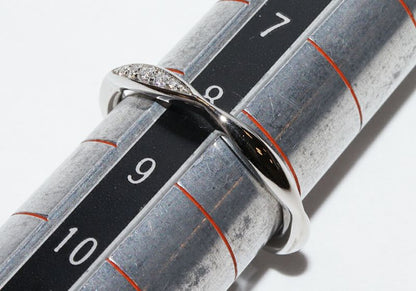 Chanel Ring Pt950 10P Diamonds (approx 008ct) Camellia Collection Half Eternity