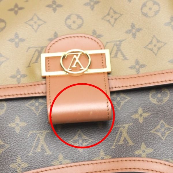 Louis Vuitton M45195 Monogram Reverse Shoulder Bag Hobo Dauphine MM Shoulder