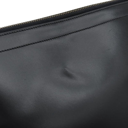 Hermes Clutch Bag Document Case Box Calf Black Gold Hardware Black Document