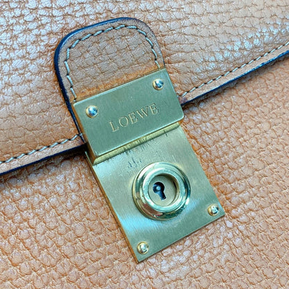 Loewe Anagram Business Bag Brown Leather Briefcase with Hotei