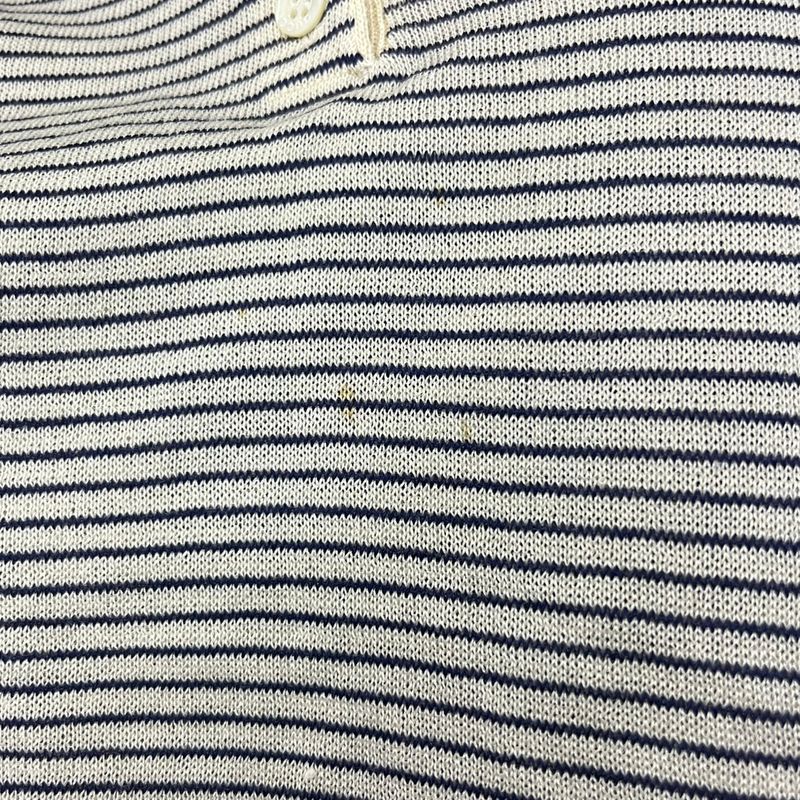 Gucci Marine Striped Knit Polo Shirt White M