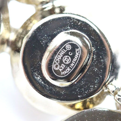 Chanel Metal Faux Pearl Coco Mark Pearl Rhinestone Earrings One Ear Ladies