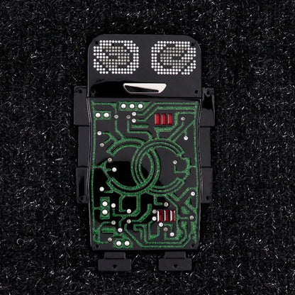 Chanel Coco Mark Robot A94646 Tweed Black/silver Hardware Unisex Tote Bag