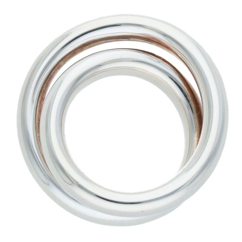 Hermes Vertige Silver Ring Men's 50 9