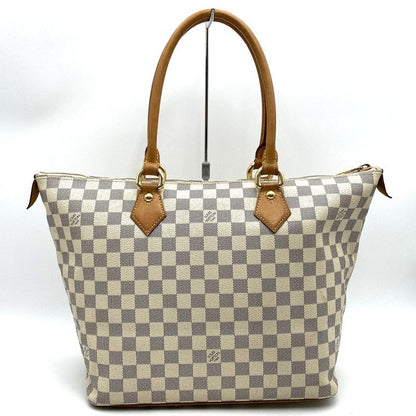 Louis Vuitton N51185 Saleya MM Tote Bag Beige Damier Azure Canvas Women Fashion