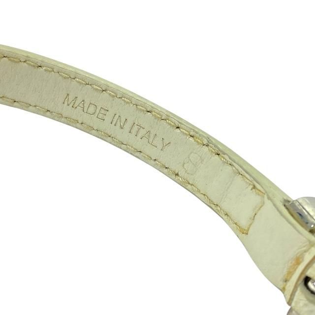 Prada 1ib351 Bracelet Bangle Accessories Small Triangle Logo Leather White