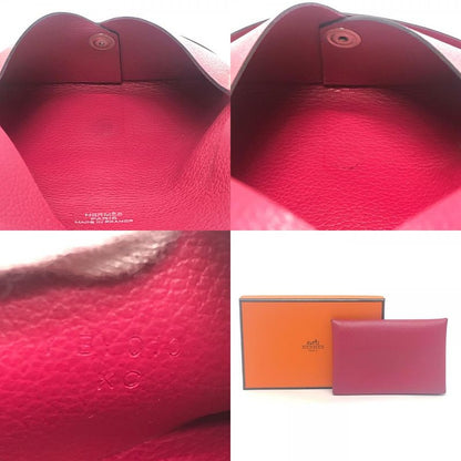 Hermes Coin Case Calvi Evercolor Rose Pink