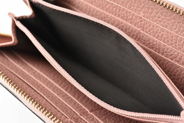 Gucci Wallet Gucci Long Wallet Petit Marmont Leather Light Pink Round Zipper